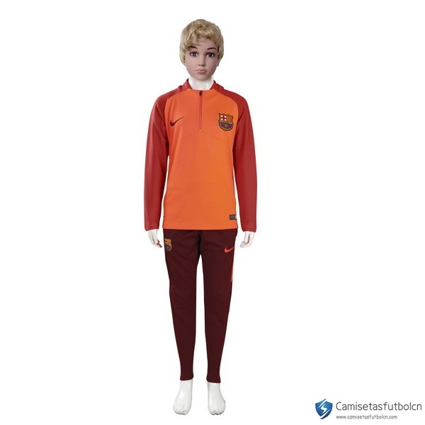 Chandal Barcelona Niño 2017-18 Naranja